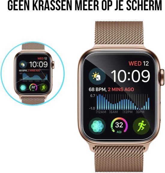 Screenprotector geschikt voor Apple Watch Series 4 / 5 / 6 / SE - 40 mm Screen Protector - Podec - 8 Stuks