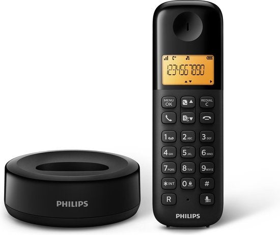 Philips D1602B/01 Huistelefoon - DECT Telefoon - 2 Handsets - Zwart