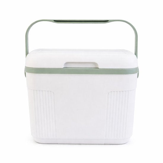 Ceruzo Koelbox 10L – Compact- Koelelement in Deksel – Camping Koelbox –Wit Groen
