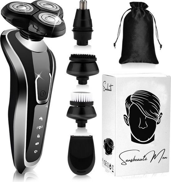 5-in-1 Elektrisch Scheerapparaat Mannen met Trimmer S1110 - Nat & Droog – Baardtrimmer - Tondeuse - Neustrimmer - 5 Opzetstukken - Electric Shaver - Waterproof