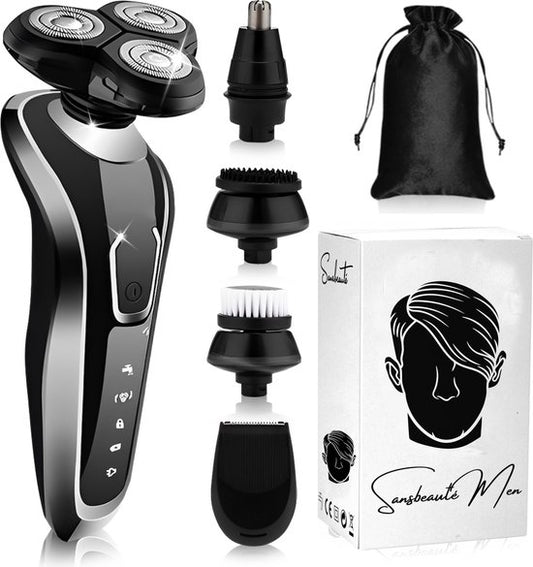 5-in-1 Elektrisch Scheerapparaat Mannen met Trimmer S1110 - Nat & Droog – Baardtrimmer - Tondeuse - Neustrimmer - 5 Opzetstukken - Electric Shaver - Waterproof