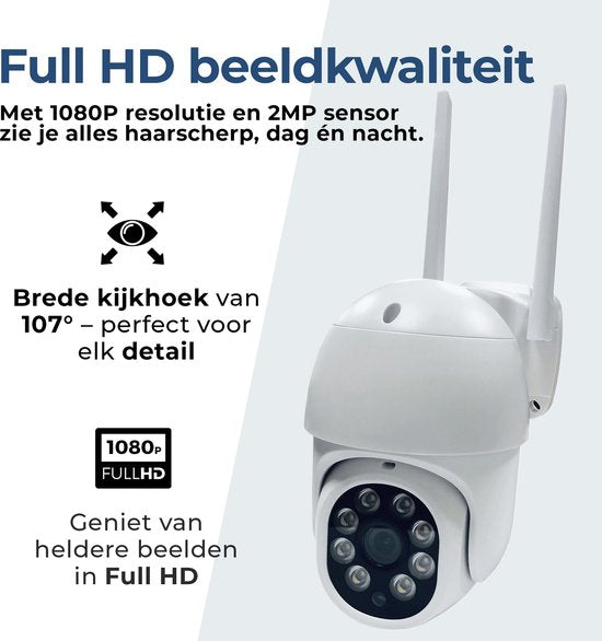 Denver Beveiligingscamera Buiten en Binnen - met Nachtzicht - Met WiFi & App - Full HD - Bewegingsdetectie - IOC224