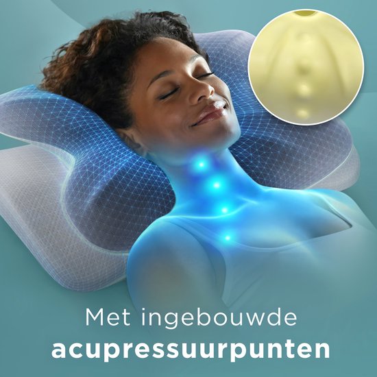 CozySense® Hoofdkussen Traagschuim - Ergonomisch Memory Foam Kussen - Vlinderkussen - Pillow - Afneembare en Wasbare Hoes - Zijslaper, Rug-, & Buikslaper
