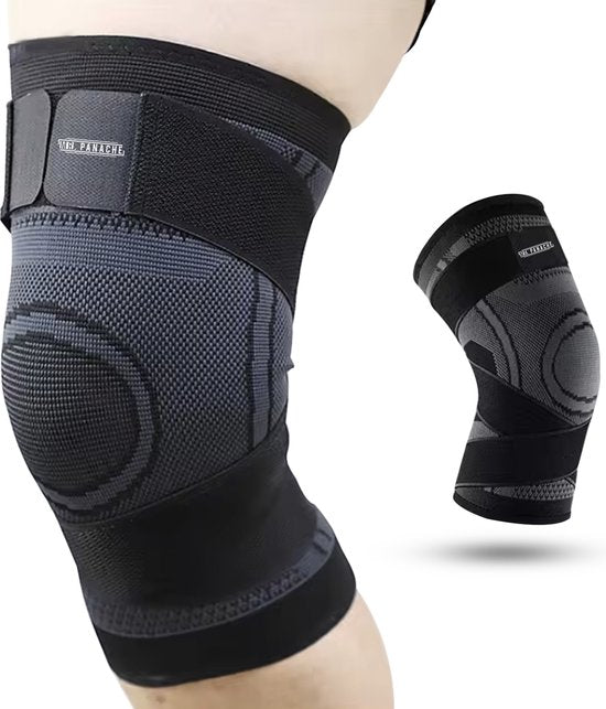 MR. PANACHE Kniebrace - Kniebandage - kniebraces - Knieband - Kniebrace dames - Knie brace Artrose - kniebandage ondersteuning knie - Patella Brace - Verlichting van Gewrichtspijn - Kniebrace Scharnier - Kniebrace Meniscus - Maat M - Zwart