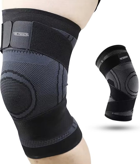 MR. PANACHE Kniebrace - Kniebandage - kniebraces - Knieband - Kniebrace dames - Knie brace Artrose - kniebandage ondersteuning knie - Patella Brace - Verlichting van Gewrichtspijn - Kniebrace Scharnier - Kniebrace Meniscus - Maat M - Zwart