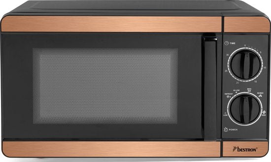 Bestron Vrijstaande magnetron - AMN100CO - 20L - 6 Programma's - 700 - 1150W - Koper - 5 jaar garantie