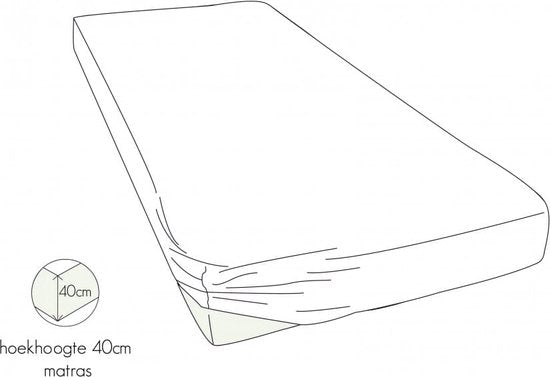 Kayori Matrasbeschermer - Jersey - (hoekhoogte 40 cm ) Wit - B 180 x L 200/220 cm - Lits-jumeaux Luchtdoorlatend - Geschikt voor Standaard Matras/Boxspring/Matras + Topper/Waterbed - KAY005027-B 180 x L 200/220 cm