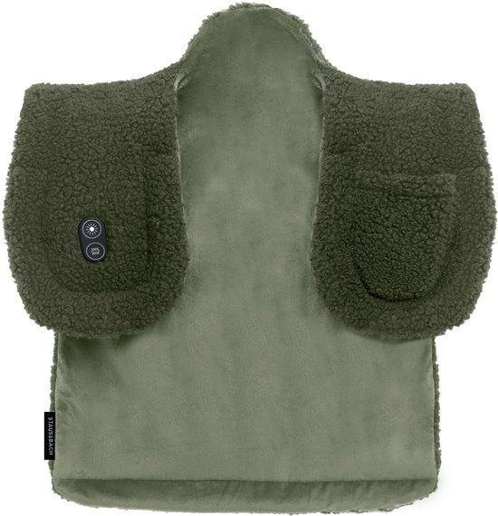 Draadloos verzwaard warmtekussen met massage functie - Nek en Schouders - Heating Pad - Elektrisch - Groen - STAUS&BACH Thera