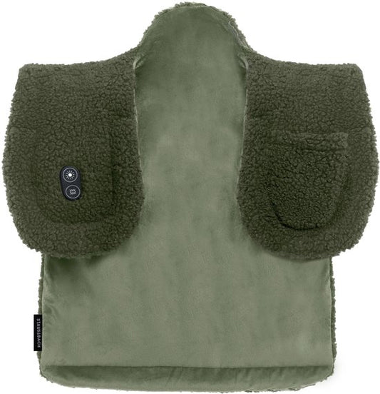 Draadloos verzwaard warmtekussen met massage functie - Nek en Schouders - Heating Pad - Elektrisch - Groen - STAUS&BACH Thera
