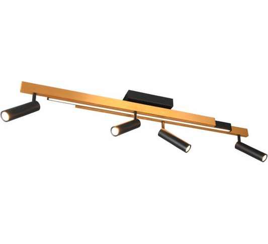 4-lichts led spot Zeno mat goud met zwart - 648310580