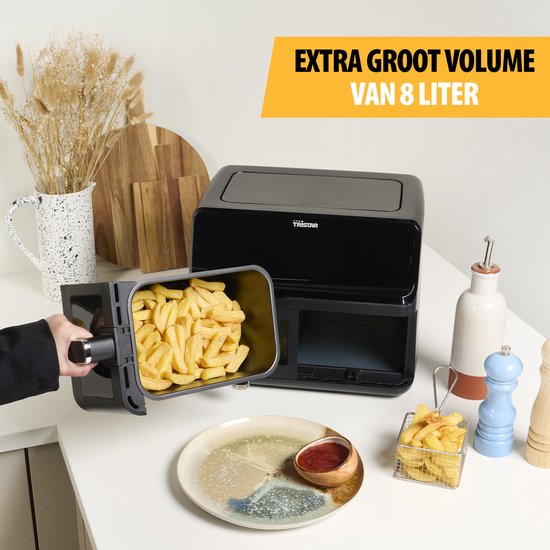Tristar FR-9037 - Airfryer XXL - 6,2L - Met kijkvenster - 10 Bakprogramma's - PFAS-vrij