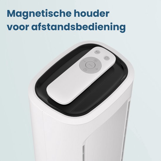Auronic Torenventilator - Bladeless Model 2 in 1 - Luchtreiniger met HEPA-filter - Ventilator - 10 Standen - Afstandsbediening - 105 cm - Wit