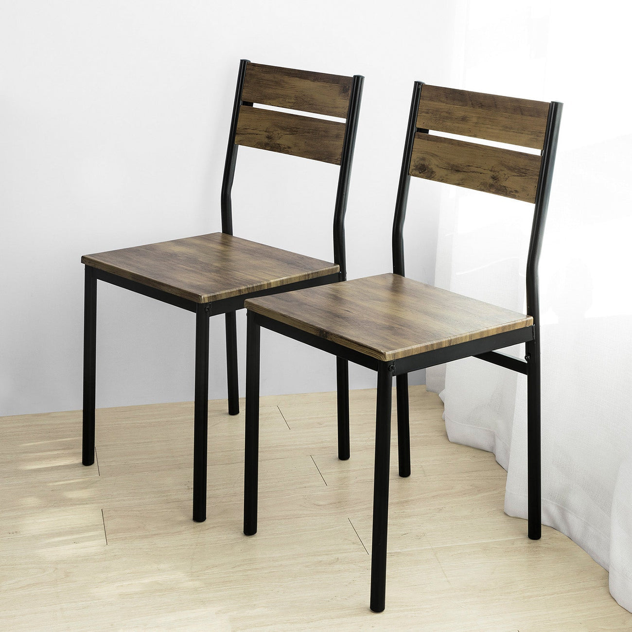 SoBuy FST72-Nx4 Eetkamerstoel - Set van 4 - Industrieel - Max. 150 kg