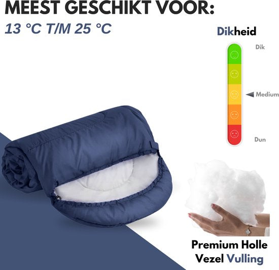 Vertrex Tri-Season Adventure Mummy Slaapzak - Slaapzakken Volwassenen - Kamperen - Blauw