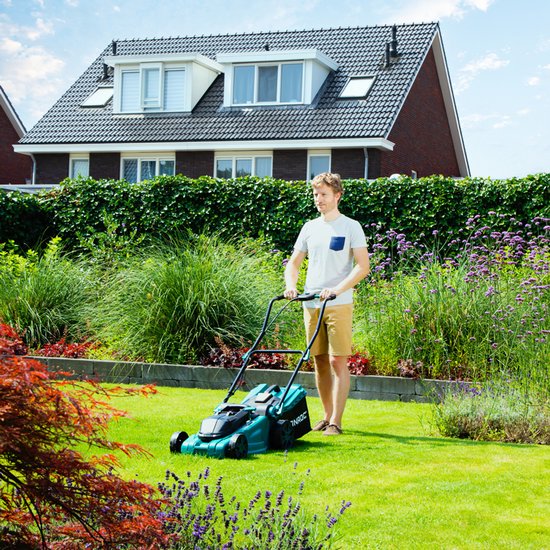 VONROC Accu Grasmaaier – 40V – 38 cm maaibreedte - Vier instelbare maaihoogtes: 35/45/55/65 mm - Incl. 45L Opvangbak - Excl. Accu’s en snellader