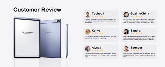 iFLYTEK - AINOTE 2 - Smart E ink Tablet 10.65" - Ultradun Digitaal Notitieboek voor Professionals - AI Transcriptie - Vertaling & Vergaderingsoverzicht - <20 ms Schrijflatentie - 7-Daagse Batterij