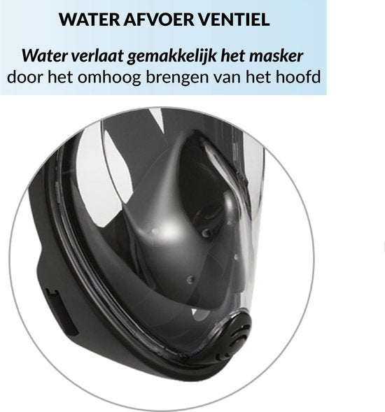 Snorkelmasker Volwassenen L/XL- Snorkelset Zwart - Full Face Duikmasker - Duikbril met Snorkel - Snorkelen en duiken in 2024