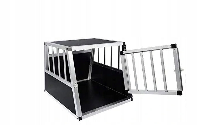 Woltu Aluminium Hondentransporter voor Auto - Zwart - 54 x 69 x 50 cm