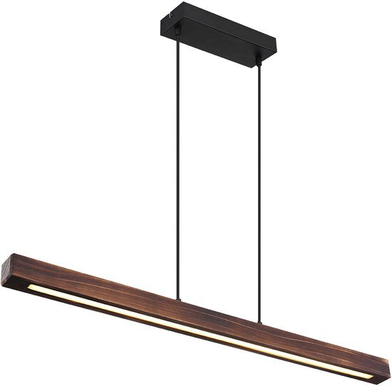 Globo TIBEON hanglamp – Naturel – Metaal – Grote eettafellamp – LED