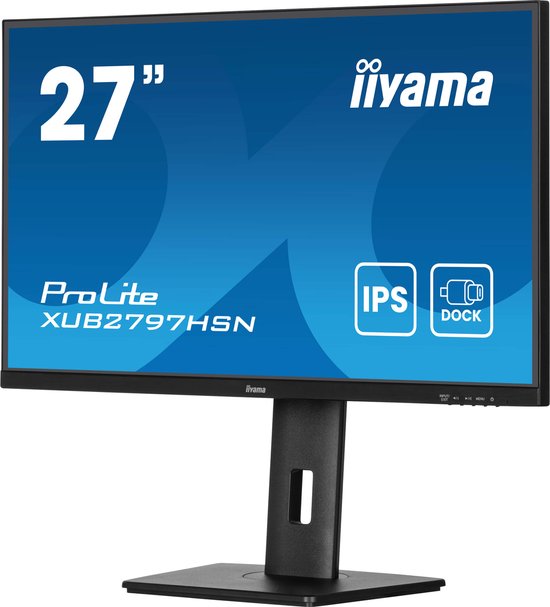 iiyama ProLite XUB2797HSN-B2 - 27 inch - Full HD - IPS - USB-Hub (4x) - Verstelbaar - USB-C Dock