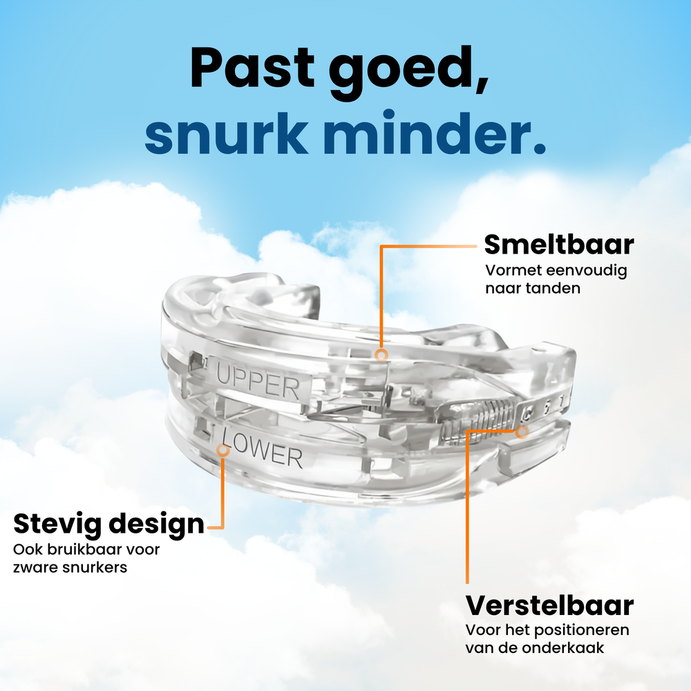 PurelyGoods® Snurkbeugel - Anti Snurk Beugel - Voor Man en Vrouw - Universeel - Transparant