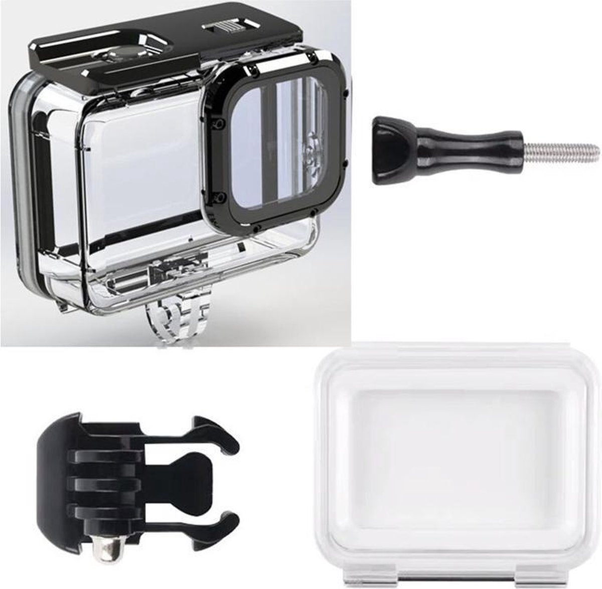 Garpex® Waterdichte Camera Case met 3 Kleuren Lens Filter - Exclusief geschikt voor GoPro HERO9 - Waterdicht tot 45m