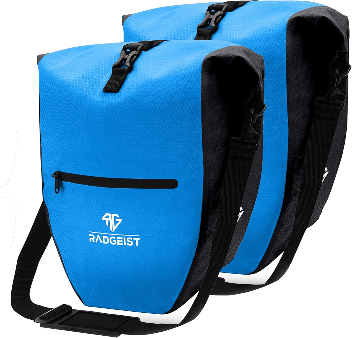 RADGEIST fietstas voor bagagedrager - tas voor fietsbagagedrager - bagagedraagtas waterdichte schoudertas (blauw 28L, set van 2)