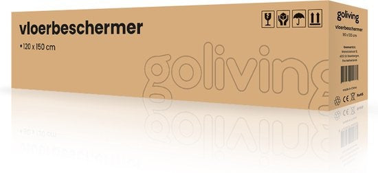 Goliving Bureaustoelmat – Vloerbeschermer voor Harde Vloeren – Geluiddempend – 120 x 150 cm – Transparant