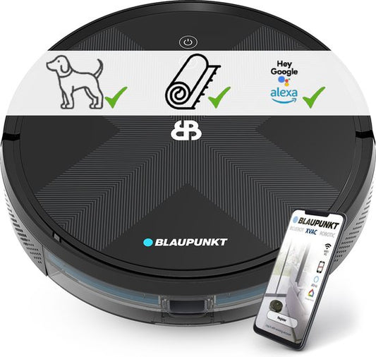Blaupunkt Bluebot XVAC – Robotstofzuiger met Laadstation – Gyro Navigatie - Met dweilfunctie door los te verkrijgen dweilmodule