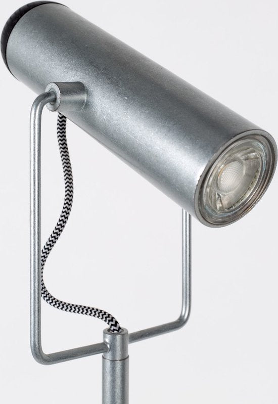 Zuiver Marlon Vloerlamp – Minimalistisch Design met Industriële Touch – Verzinkt Zilver – 134,5 cm