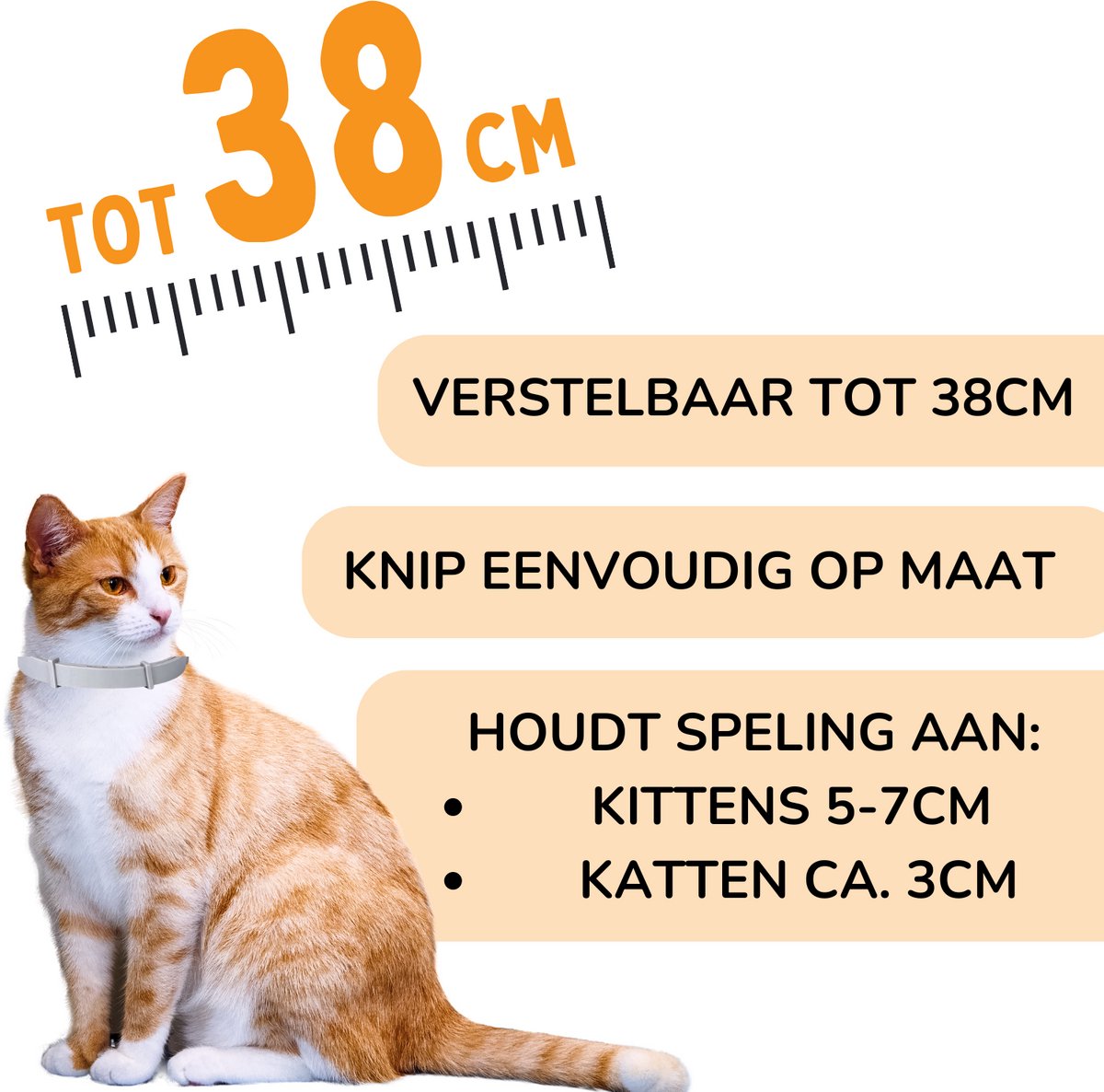 Vlooienband Kat Effectief Tegen Vlooien En Teken - Vlooienmiddel - Beter Dan Vlooiendruppels - Grijs - Incl. Vlooienkam - Organic