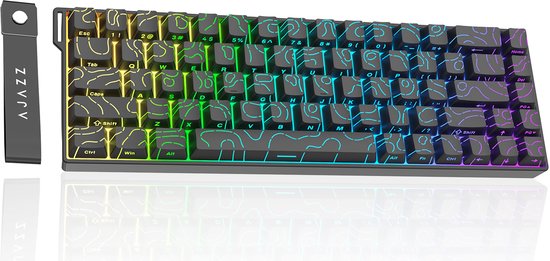 Ajazz AK680 V2 HE - 65% Bedraad Gaming Toetsenbord - Magnetische Toetsen - Hall Effect - Rapid Trigger - QWERTY - Zwart contourlijn