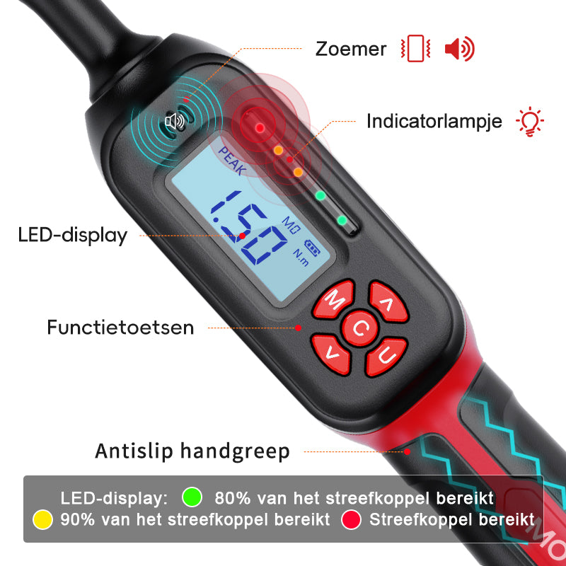 movecrab digitale momentsleutel - 4,2 tot 85 Nm