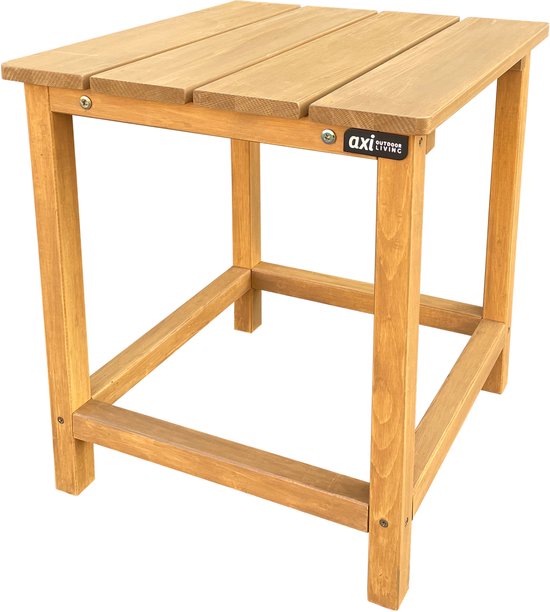 AXI Tess Bijzettafel Bruin – Houten tuintafeltje – Vierkant – 40,5 x 40,5 x 46 cm – FSC 100% Hemlock hout – Voor tuin, terras en balkon