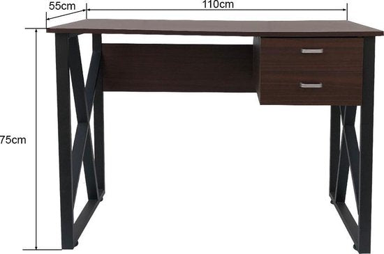 VDD - Bureau - Bruin - 55x110x75 cm