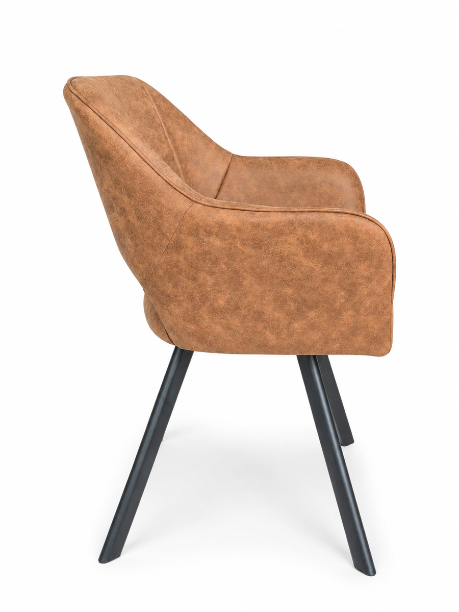 Meubel31 Tenno Draaibare Eetkamerstoelen - Set van 2 - Cognac