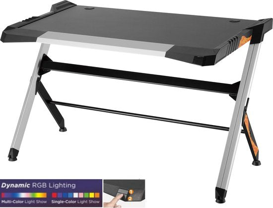 Game bureau - met led verlichting - 130 cm breed