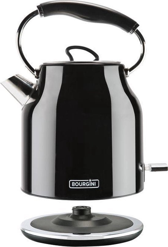 Retro Waterkoker - 1.7L - RVS - BPA vrij - 2200W - 23x18x29.50 cm - Zwart