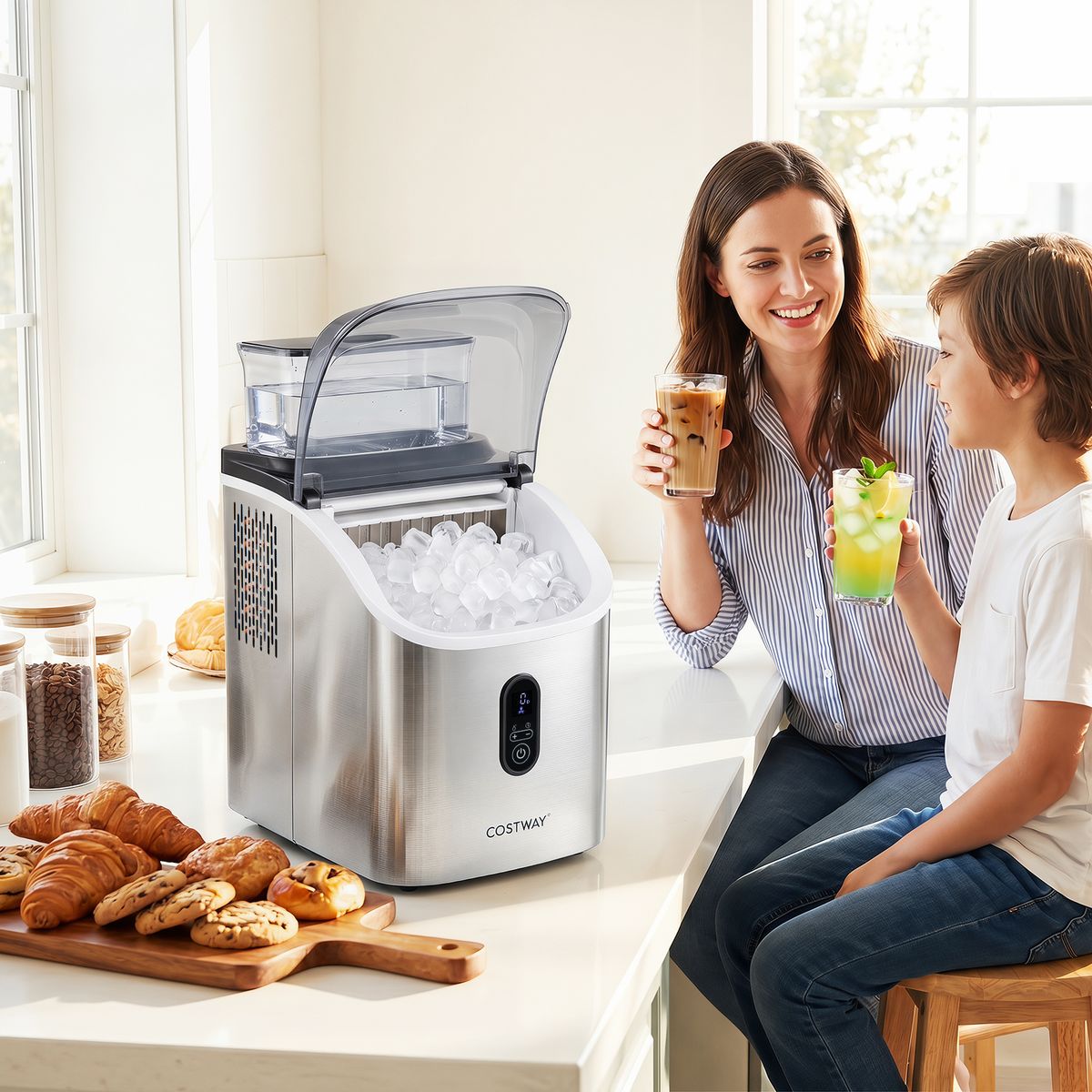 Coast IJsblokjesmachine - 13 standen dikte-instelling - 24-uurs timer - zilver/zwart