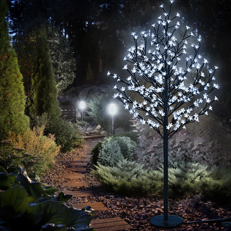 Monzana Kerstverlichting Kersenbloesem - 180cm Timer IP44 - Koud Wit