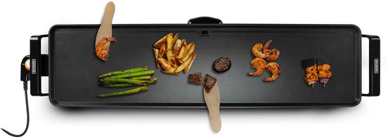 Bourgini Grillplaat XXL - Bakplaat - Grill apparaat - 90 x 24 cm - Teppanyaki - 8-10 personen - Anti-aanbaklaag - 2200W