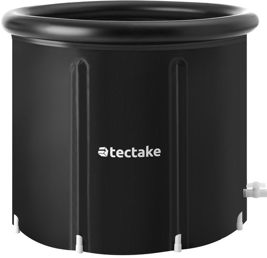tectake® IJsbad Helsinki - Ice Bath - Zitbad - Ø75 x 75 cm - 320 Liter - Opvouwbare IJston met Aluminium Frame en Afdekking - 3-voudige Isolatie - Dompelbad inclusief Draagtas, Waterkussen en Pomp
