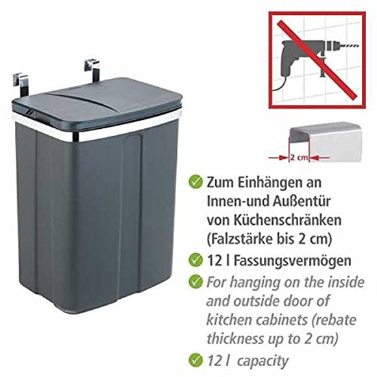 Wenko Deurvuilnisbak, 12 liter