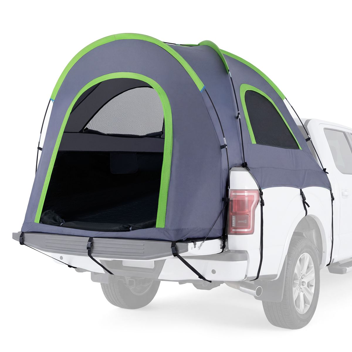 Coast Pick-uptruck Achtertent - voor 4 personen - afneembare regenhoes - groen en grijs