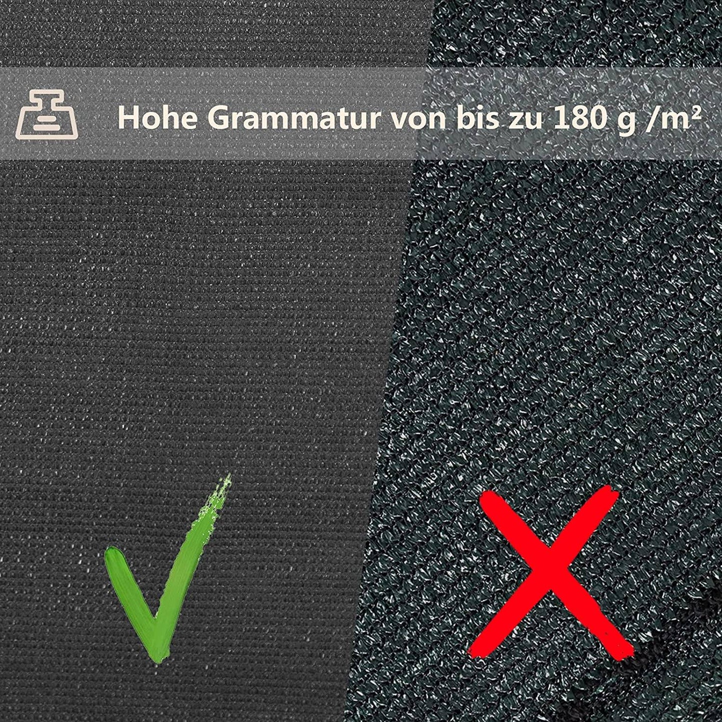 WOLTU Tuinscherm HDPE 180g/m² Anthracite - 1,8 x 15 m