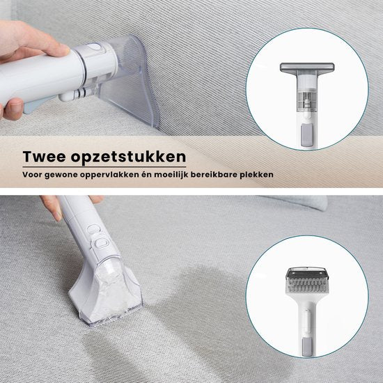 RYER Vlekkenreiniger - Tapijtreiniger voor Bank, Tapijt en Auto Interieur - Inclusief 2 Opzetstukken