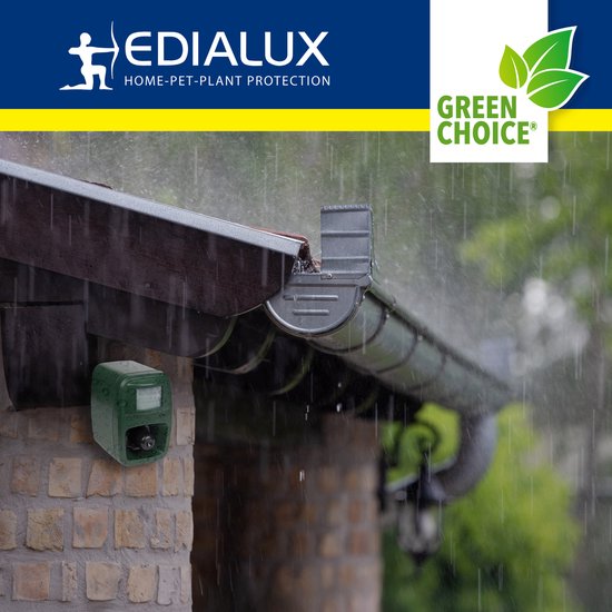 Edialux Netadapter 230V, voeding voor ultrasone dierenverjagers, 1m kabel + 10m verlengkabel, geschikt voor kattenverjager, hondenverjager, vogelverjager, plug and play