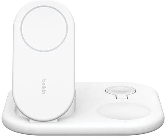 Belkin 3-in-1 Draadloze Lader met Qi2 15W – Magsafe compatibel - Wit