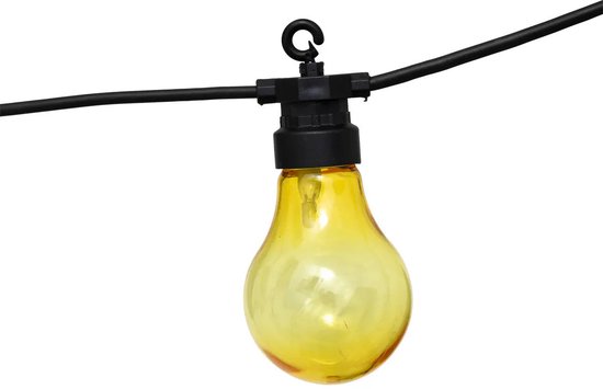 Atmosphera Solar tuin feestlampjes lichtsnoer - gekleurd - kunststof - 490 cm - buiten - Led licht - tuinverlichting op zonne-energie