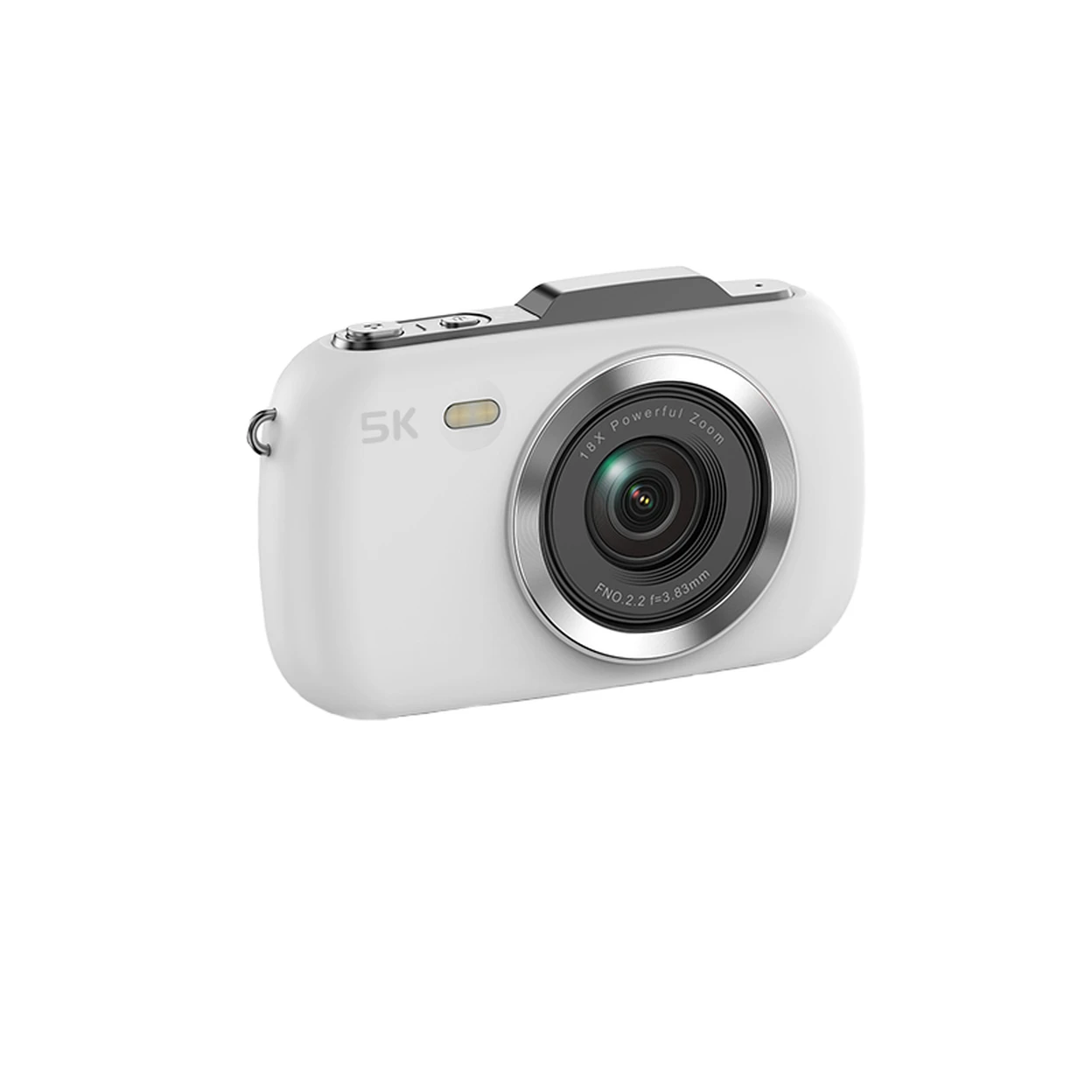 Komery Digitale Vlogcamera G7 - Wit - 5K Video - 80 MP Foto - 18x Zoom - Compact Point-and-Shoot